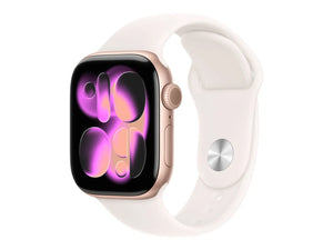 Apple Watch Series 11 GPS + Cellular 42mm Rose Gold Aluminium Case with Light Blush Sport Band - M/L | Apple