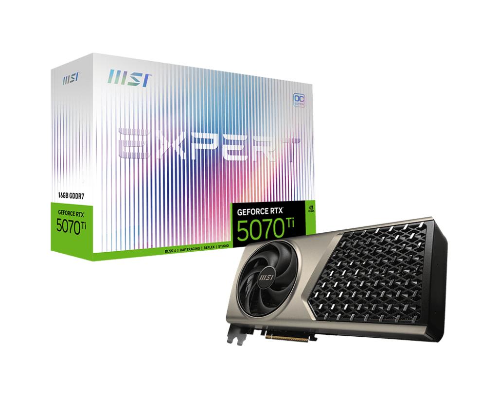 Graphics Card|MSI|NVIDIA|GeForce RTX 5070 Ti|16 GB|GDDR7|256 bit|PCI Express x16 5.0|Active|RTX5070TI16GEXPERTOC