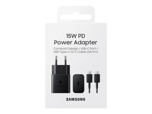 SAMSUNG Power Adapter 15W w.cable Black