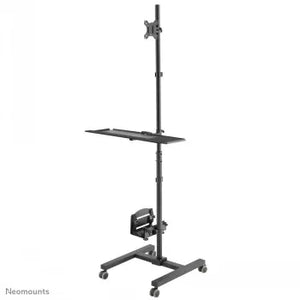 NEWSTAR MOBILE WORKPLACE FLOOR STAND (MONITOR, KEYBOARD/MOUSE & PC) 10-32" BLACK