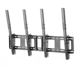 NEWSTAR FLAT SCREEN WALL MOUNT FOR MENU BOARD - 2 SCREENS - PORTRAIT 40-50" BLACK