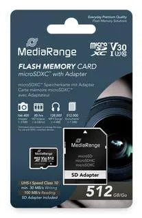 MEMORY MICRO SDXC 512GB UHS-1/W/ADAPTER MR947 MEDIARANGE