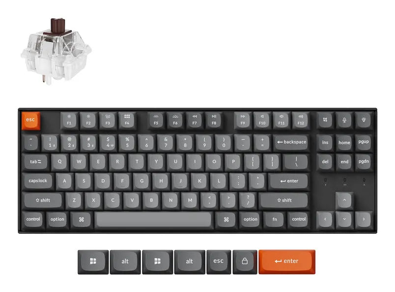 KEYCHRON K8 Max - US Layout - Super Brown Tactile - Black Wireless Keyboard