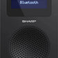 Sharp DR-430(BK) Digital Radio, FM/DAB/DAB+, Bluetooth 5.0, Midnight Black | Sharp | Digital Radio | DR-430(BK) | Bluetooth | Midnight Black