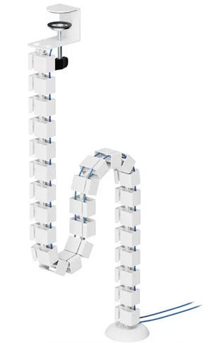 NEOMOUNTS CABLE SPINE ORGANIZER FOR SIT/STAND DESK FRAMES, CLAMP MOUNTED, WHITE