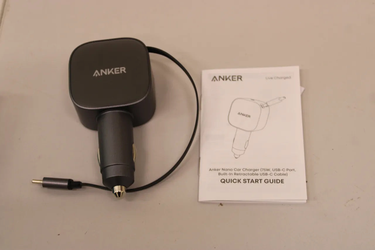 SALE OUT. Anker Nano Car Charger (75W, USB-C Port, Built-In Retractable USB-C Cable) | Anker Nano Car Charger (75W, USB-C Port, Built-In Retractable USB-C Cable) | DEMO