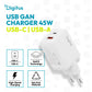 Digitus | USB GaN Charger 45W, 1x USB-C, 1x USB-A | DA-10302