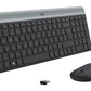  Logitech MK470 Slim Combo Wireless Keyboard + Mouse, US, Graphite