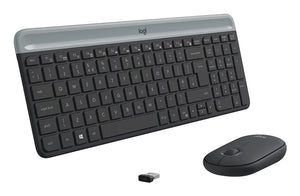  Logitech MK470 Slim Combo Wireless Keyboard + Mouse, US, Graphite