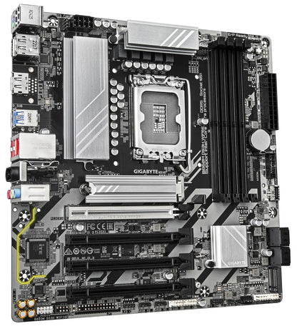 Mainboard|GIGABYTE|Intel B860 Express|LGA1851|Micro-ATX|Memory DDR5|Memory slots 4|4xPCI-Express 4.0 16x|1xPCI-Express 5.0 16x|2xM.2|1xHDMI|2xDisplayPort|1xAudio-In|1xAudio-Out|1xMicrophone|3xUSB 2.0|1xUSB-C|1xPS/2|1xRJ45|B860MDS3HWIFI6E1.0