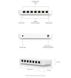 Switch|UBIQUITI|Ultra|USW-Ultra-210W (202W)|30 Watts|USW-ULTRA-210W