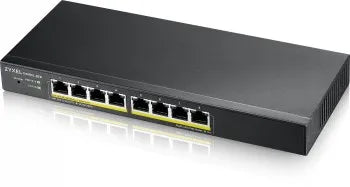 ZYXEL GS1915-8EP, 8-PORT GBE POE SMART HYBRID MODE SWITCH, STANDALONE OR NEBULAFLEX CLOUD, 60 WATT 802.3AT, DESKTOP, FANLESS (5Y WARRANTY)