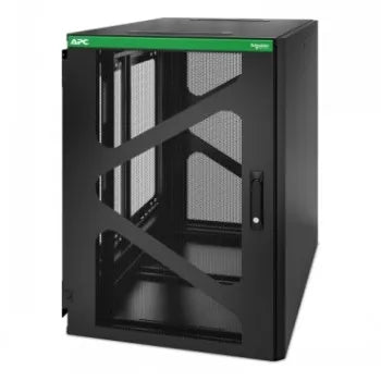 APC NETSHELTER 18U WALLMOUNT RACK ENCLOSURE CABINET SIDE MOUNT UPS DEPTH