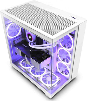 Case|NZXT|H9 FLOW|MidiTower|Case product features Transparent panel|Not included|ATX|MicroATX|MiniITX|Colour White|CM-H91FW-01