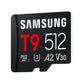 Samsung microSDXC UHS-I Card | T9 | 512 GB | microSD | Flash memory class U3, V30, A2