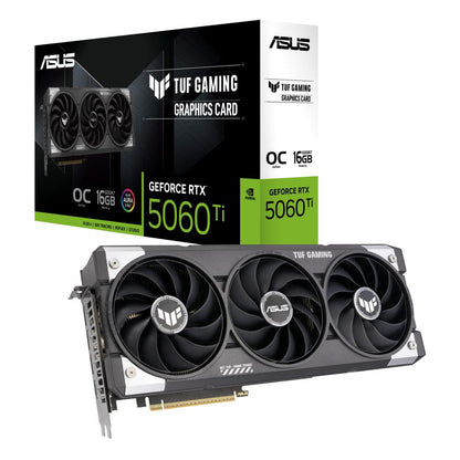 Graphics Card|ASUS|NVIDIA GeForce RTX 5060 Ti|16 GB|GDDR7|128 bit|PCIE 5.0 16x|Triple slot Fansink|1xHDMI|3xDisplayPort|TUF-RTX5060TI-O16GGAMING