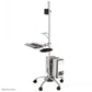 NEWSTAR MOBILE WORKPLACE FLOOR STAND (MONITOR, KEYBOARD/MOUSE & PC) 10-27" SILVER
