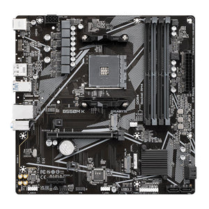 Mainboard|GIGABYTE|AMD B550|SAM4|Micro-ATX|Memory DDR4|Memory slots 4|1xPCI-Express 3.0 1x|1xPCI-Express 4.0 16x|2xM.2|1xHDMI|1xDisplayPort|2xAudio-In|1xAudio-Out|4xUSB 2.0|4xUSB 3.2|1xPS/2|1xRJ45|B550MK1.1