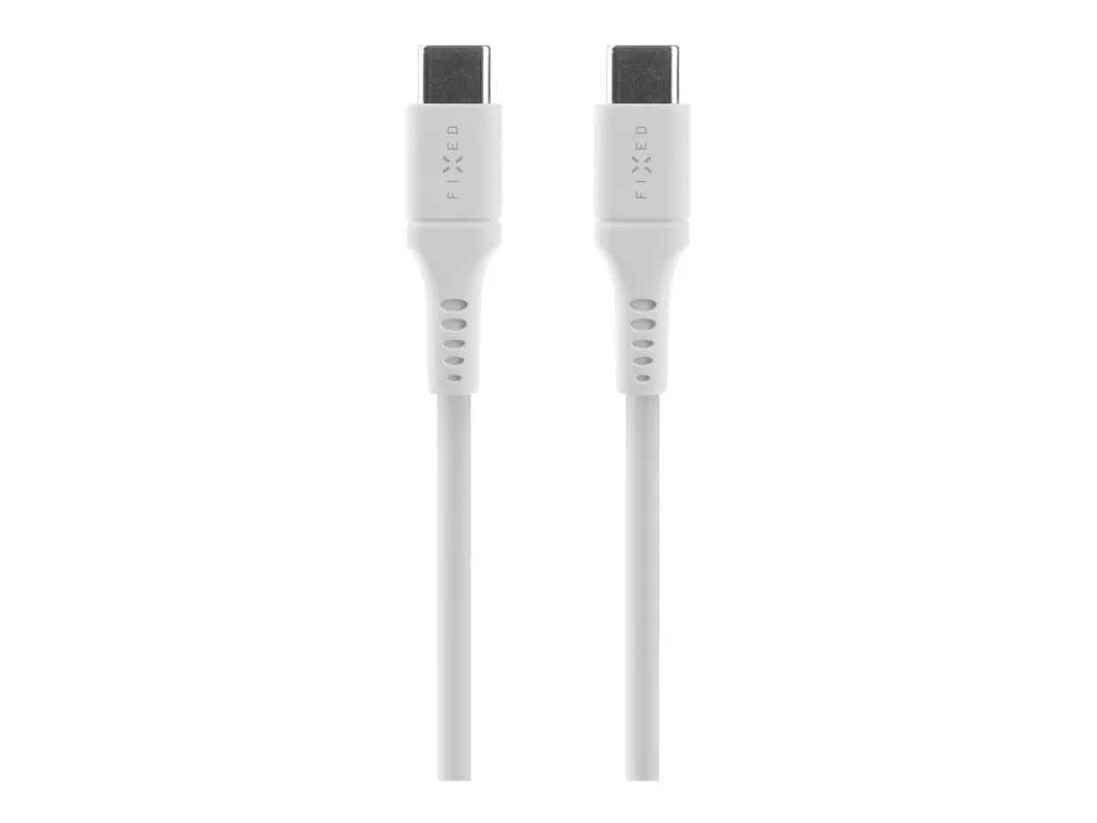 Fixed | Liquid Silicone Cable USB-C/USB-C, 2m, 60W | FIXDLS-CC2-WH