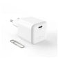 Fixed Mini GaN power adapter with USB-C output and PD support, 65W