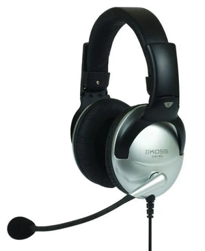 Koss | Headphones | SB45 | Wired | On-Ear | Microphone | Silver/Black | Noise canceling