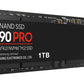 SSD|SAMSUNG|990 PRO|1TB|M.2|PCIE|NVMe|MLC|Write speed 6900 MBytes/sec|Read speed 7450 MBytes/sec|2.3mm|TBW 600 TB|MTBF 1500000 hours|MZ-V9P1T0BW