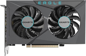 Graphics Card|GIGABYTE|NVIDIA GeForce RTX 3050|6 GB|GDDR6|96 bit|PCIE 4.0 16x|Memory 14000 MHz|GPU 1500 MHz|Dual Slot Fansink|2xHDMI|2xDisplayPort|GV-N3050EAGLEOC-6GD