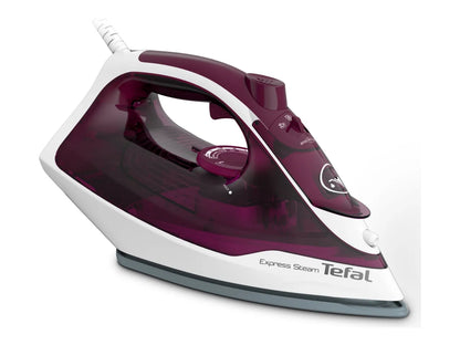 TEFAL | V2835E0 Express | Steam Iron | 2400 W | Water tank capacity 270 ml | Continuous steam 30 g/min | Steam boost performance 160 g/min | Purple/White