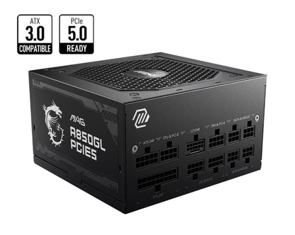 Power Supply|MSI|850 Watts|Efficiency 80 PLUS GOLD|PFC Active|MAGA850GLPCIE5