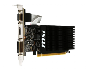 MSI | GT 710 2GD3H LP | NVIDIA | 2 GB | GeForce GT 710 | DDR3 | DVI-D ports quantity 1 | HDMI ports quantity 1 | PCI Express 2.0 x16 (uses x8) | Memory clock speed 1600 MHz | Processor frequency 954 MHz | VGA (D-Sub) ports quantity 1
