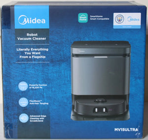 SALE OUT. Midea V15 Robot Vacuum Cleaner | Midea Robot Vacuum Cleaner | V15 | Wet&Dry | 5200 mAh | Dust capacity 3 L | 16200 Pa | Black | MISSING INNER PACKAGING, DEMO