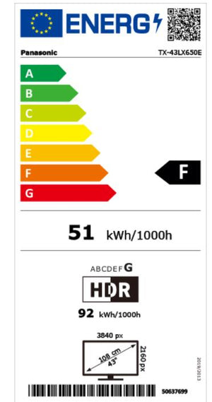 TV Set|PANASONIC|43"|4K/Smart|3840x2160|Wireless LAN|Bluetooth|Android TV|TX-43LX650E