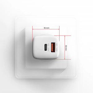 AXAGON Wallcharger 2x port (USB-A + USB-C), 20W | ACU-PQ20W