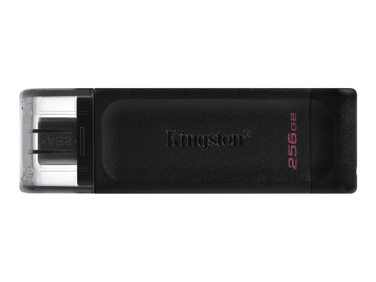 Kingston | USB Flash Drive | DataTraveler 70 | 256 GB | USB 3.2 Gen 1 Type-C | Black