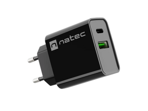 Natec Ribera USB Charger, 1xUSB-A, 1x USB-C, 20 W | NUC-2062