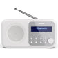 Sharp DR-P420(WH) Tokyo Portable Digital Radio, FM/DAB/DAB+, Bluetooth 5.0, USB or Battery Powered, Snowy White | Sharp | Tokyo Portable Digital Radio | DR-P420(WH) | Bluetooth | White