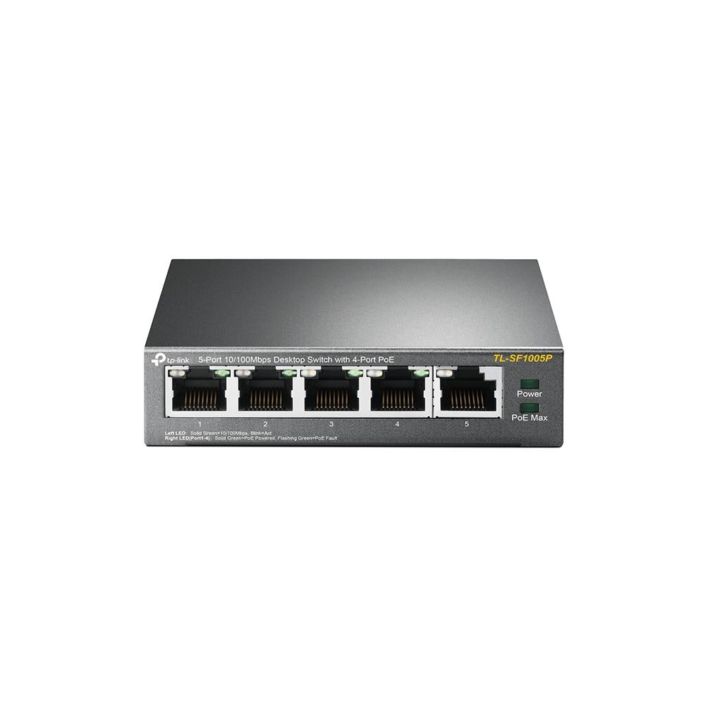 Switch|TP-LINK|Desktop/pedestal|5x10Base-T / 100Base-TX|PoE ports 4|TL-SF1005P