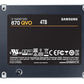 SSD|SAMSUNG|870 QVO|4TB|SATA 3.0|Write speed 530 MBytes/sec|Read speed 560 MBytes/sec|2,5"|TBW 1440 TB|MTBF 1500000 hours|MZ-77Q4T0BW