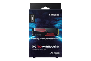 SSD|SAMSUNG|990 PRO with Heatsink|4TB|M.2|PCIe Gen4|NVMe|TLC|Write speed 6900 MBytes/sec|Read speed 7450 MBytes/sec|TBW 2400 TB|MTBF 1500000 hours|MZ-V9P4T0CW