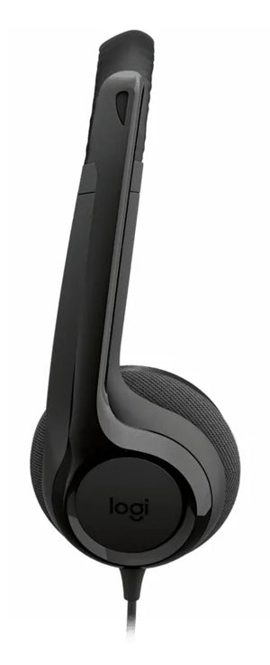Logitech H390 Wired Headset, USB-C, Black