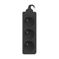 Lanberg Cable Power Strip, 3X French Outlets Quality-Grade Copper, 3 m | PS0-03E-0300-BK
