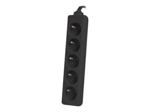 Lanberg Cable Power Strip, 5X French Outlets Quality-Grade Copper, 1.5 m | PS0-05E-0150-BK