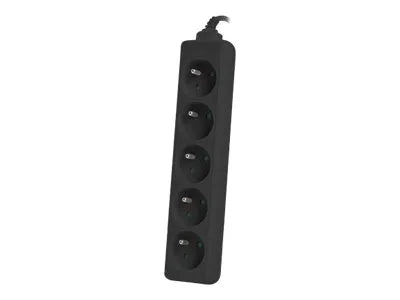 Lanberg Cable Power Strip, 5X French Outlets Quality-Grade Copper, 1.5 m | PS0-05E-0150-BK