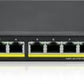 ZYXEL GS1915-8EP, 8-PORT GBE POE SMART HYBRID MODE SWITCH, STANDALONE OR NEBULAFLEX CLOUD, 60 WATT 802.3AT, DESKTOP, FANLESS (5Y WARRANTY)