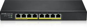 ZYXEL GS1915-8EP, 8-PORT GBE POE SMART HYBRID MODE SWITCH, STANDALONE OR NEBULAFLEX CLOUD, 60 WATT 802.3AT, DESKTOP, FANLESS (5Y WARRANTY)