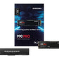 SSD|SAMSUNG|990 PRO|1TB|M.2|PCIE|NVMe|MLC|Write speed 6900 MBytes/sec|Read speed 7450 MBytes/sec|2.3mm|TBW 600 TB|MTBF 1500000 hours|MZ-V9P1T0BW