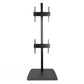B-TECH AV SYSTEM X - UNIVERSAL DUAL STACK FLAT SCREEN FLOOR STAND (VESA 600 X 400) - 2.4M