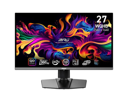 Monitor|MSI|MPG 271QRX QD-OLED|26.5"|Gaming|Panel QD-OLED|2560x1440|16:9|360Hz|Matte|0.03 ms|Swivel|Pivot|Height adjustable|Tilt|Colour Black|MPG271QRXQD-OLED