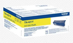 BROTHER TN-421Y YELLOW TONER, 1,800P