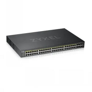 ZYXEL GS1920-48HPV2, 50 PORT SMART MANAGED POE SWITCH 48X GIGABIT COPPER POE AND 4X GIGABIT DUAL PERS., HYBRID MODE, STANDALONE OR NEBULAFLEX CLOUD, 375 WATT POE (5Y WARRANTY)